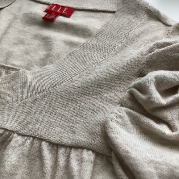 Elle 100% Cotton Cream Cropped Cardigan XS - Picture 10 of 16